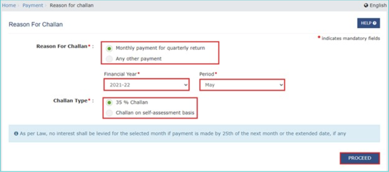generate gst challan