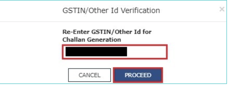 generate gst challan
