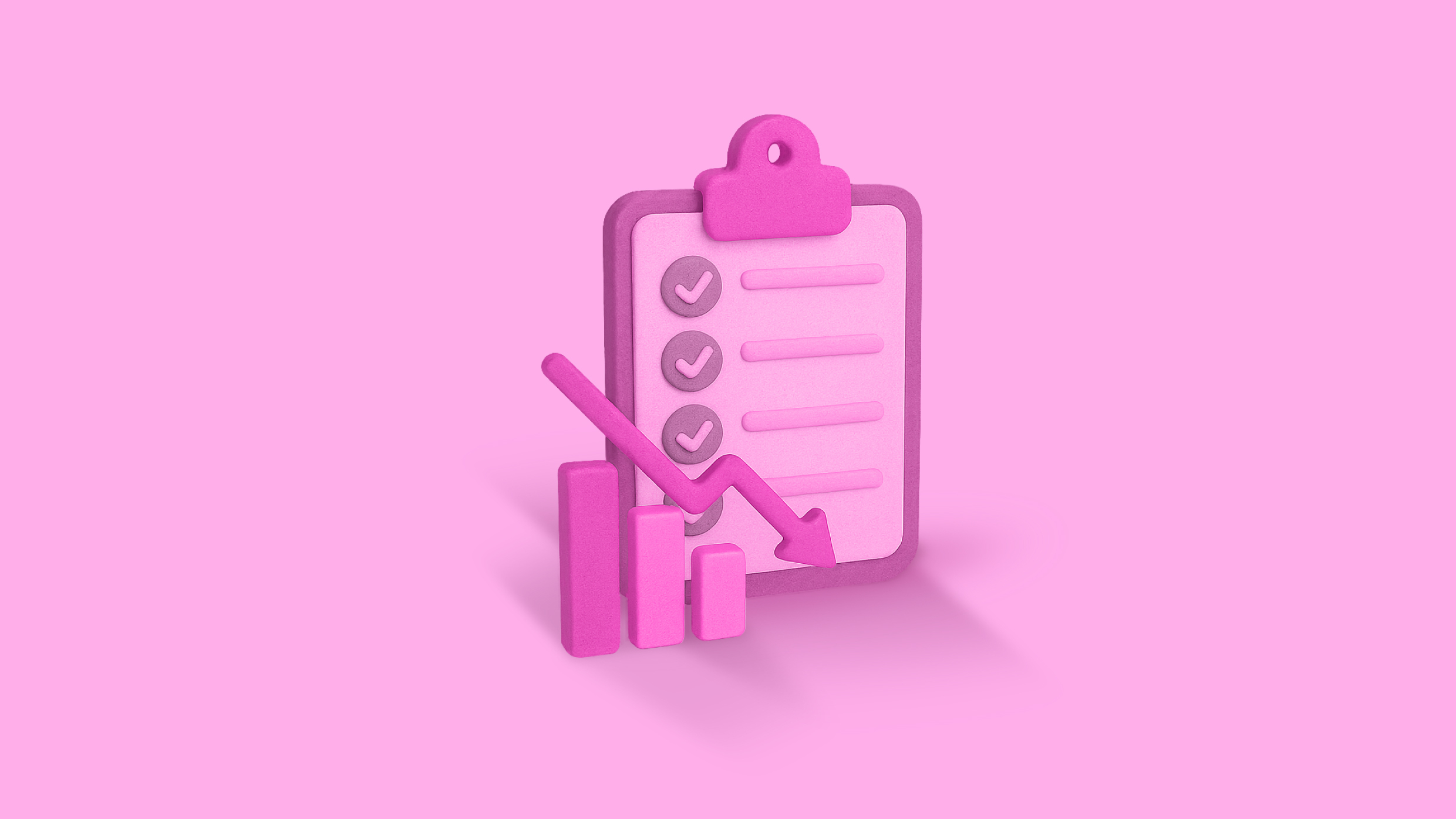 Abstract illustration of a clipboard with a to-do list and bar graphs, symbolizing cash flow management for startups.